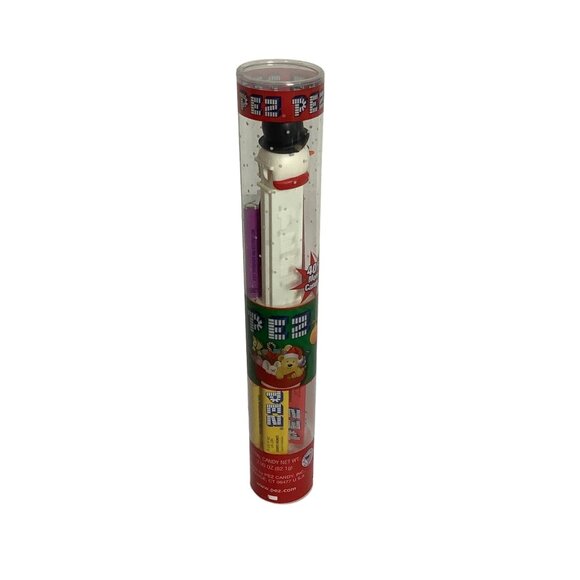Pez Snowman Dispenser Gift Set With Candy 2.90 oz Made in USA NEW UNOPENED - Picture 2 of 7
